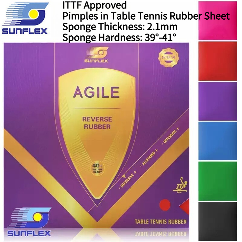 Table Tennis Rubber Anti Spin - SUNFLEX AGILE مطاط تنس الطاولة الملون